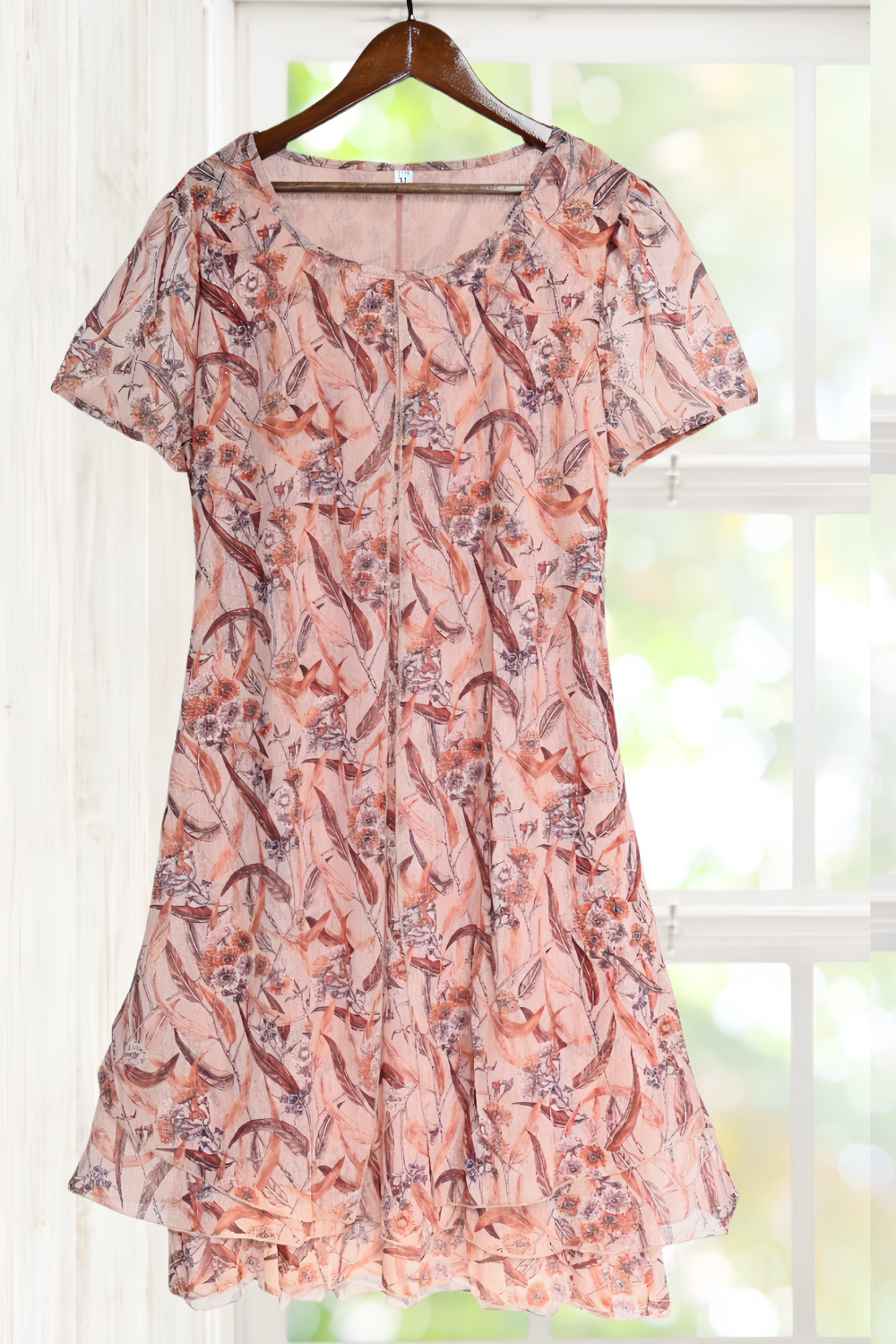 Clara Floral Print Dress with Short Sleeves